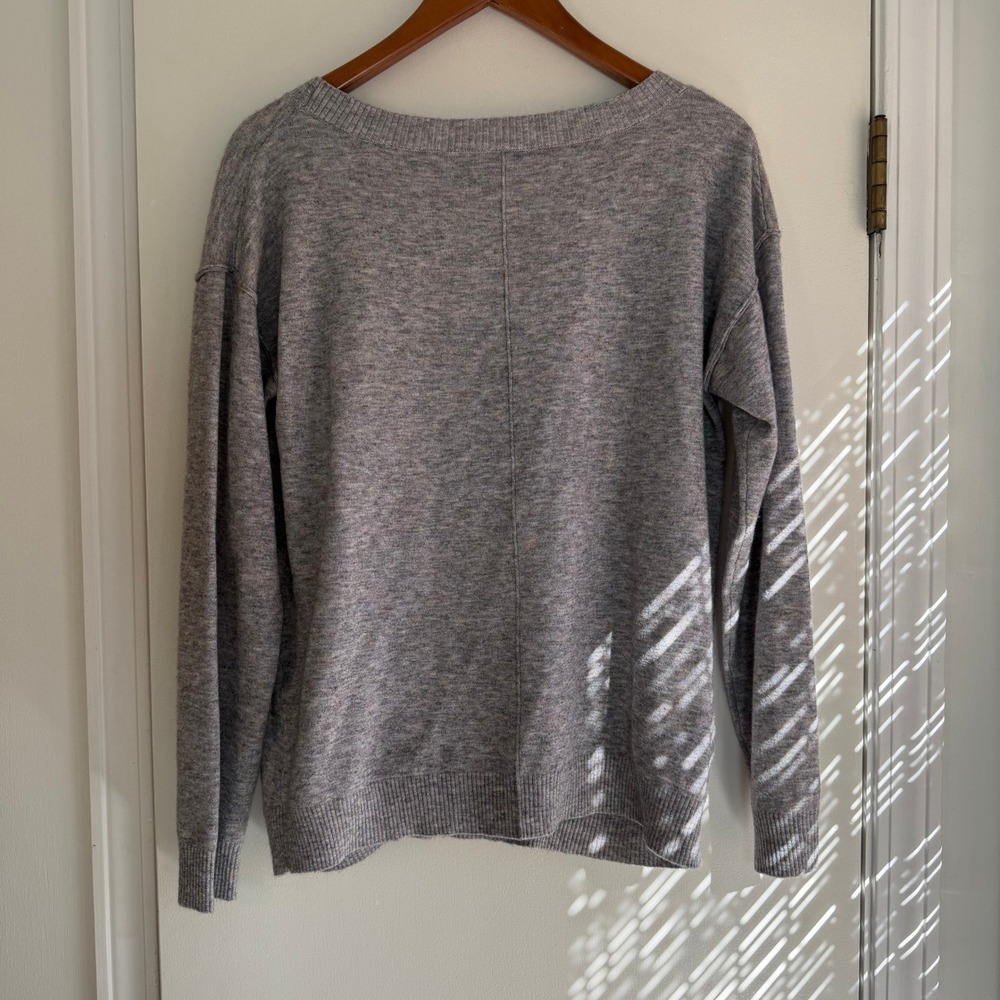 Sundance Women's Gray Marled Twist Front Sweater Long Sleeve Size M - Picture 6 of 8